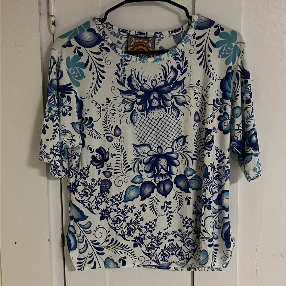 Johnny was farrow oversized cropped tee